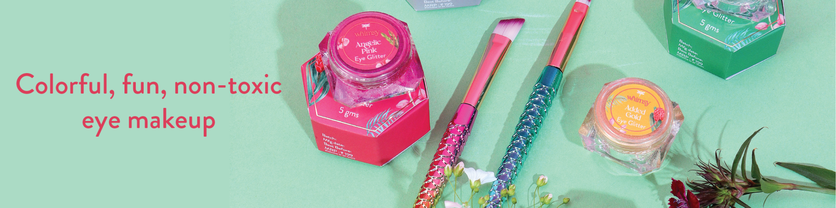 Pink Eye Glitters For Children