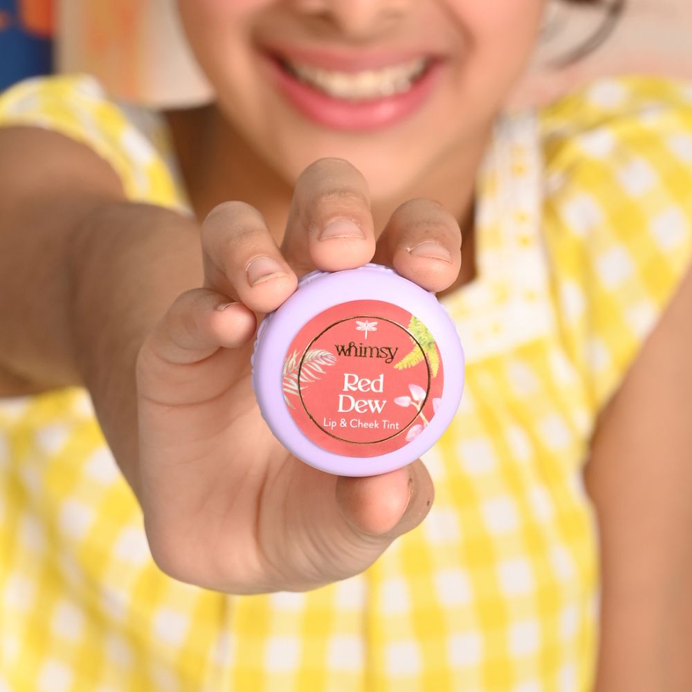 Combo of Lip & Cheek Tints - Pink Pie, Coral Wave and Red Dew For Teen and Preteen Girls