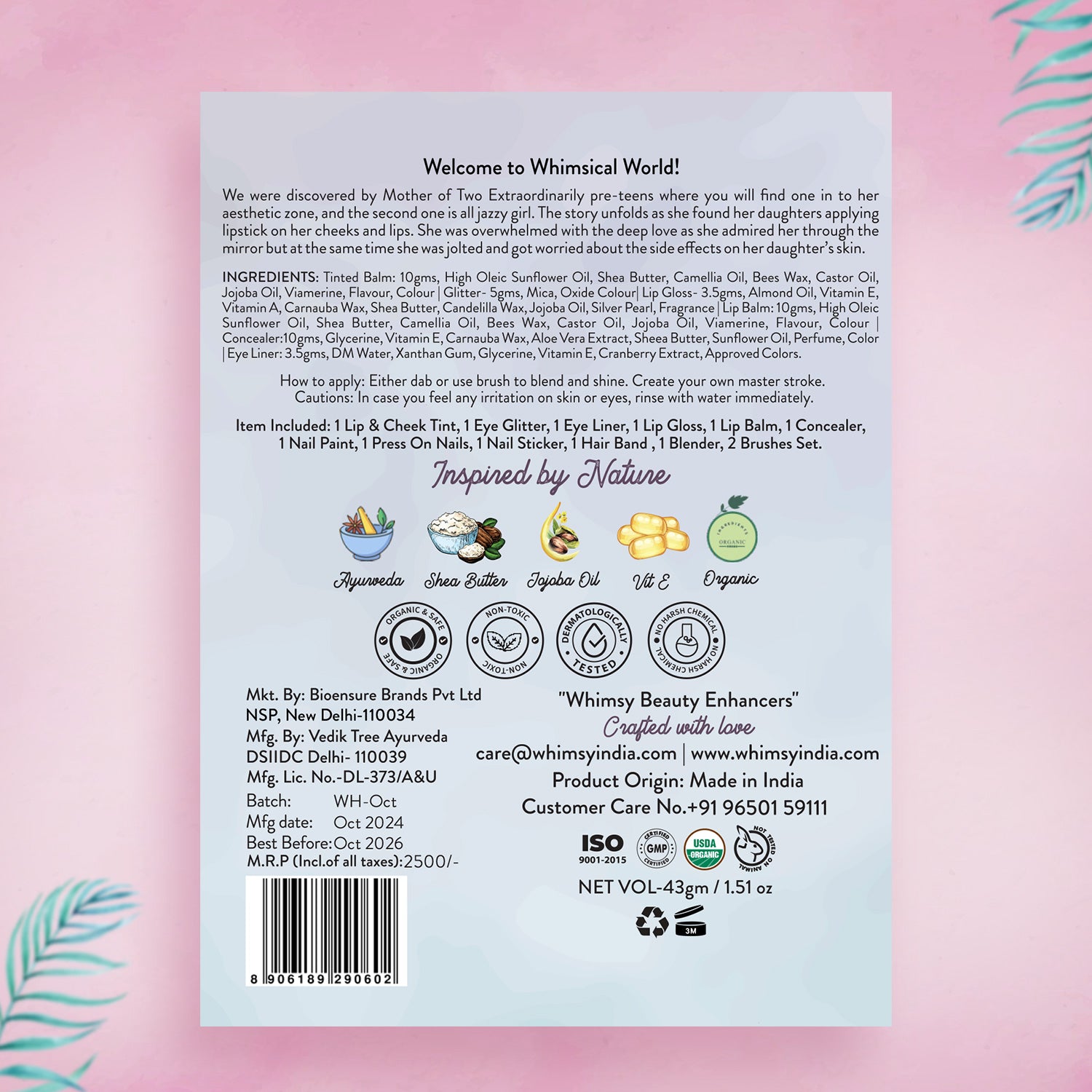 Unicorn Travel Beauty Kit- Pack of 13