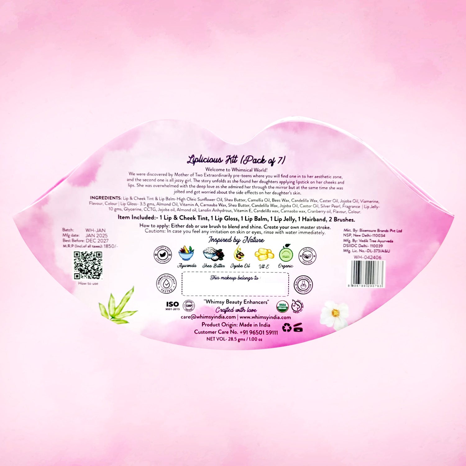 Whimsy Liplicious Beauty Kit- Pack of 7