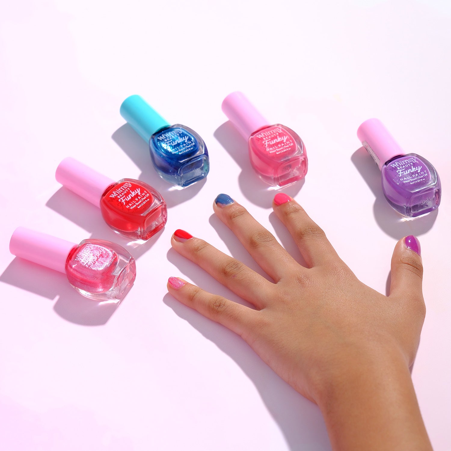 Whimsy Funky Coloured Glitter Nail Paint