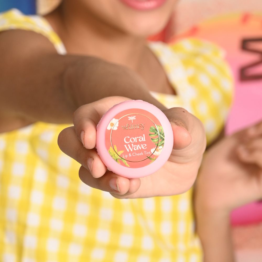 Combo of Lip & Cheek Tints - Pink Pie, Coral Wave and Red Dew For Teen and Preteen Girls