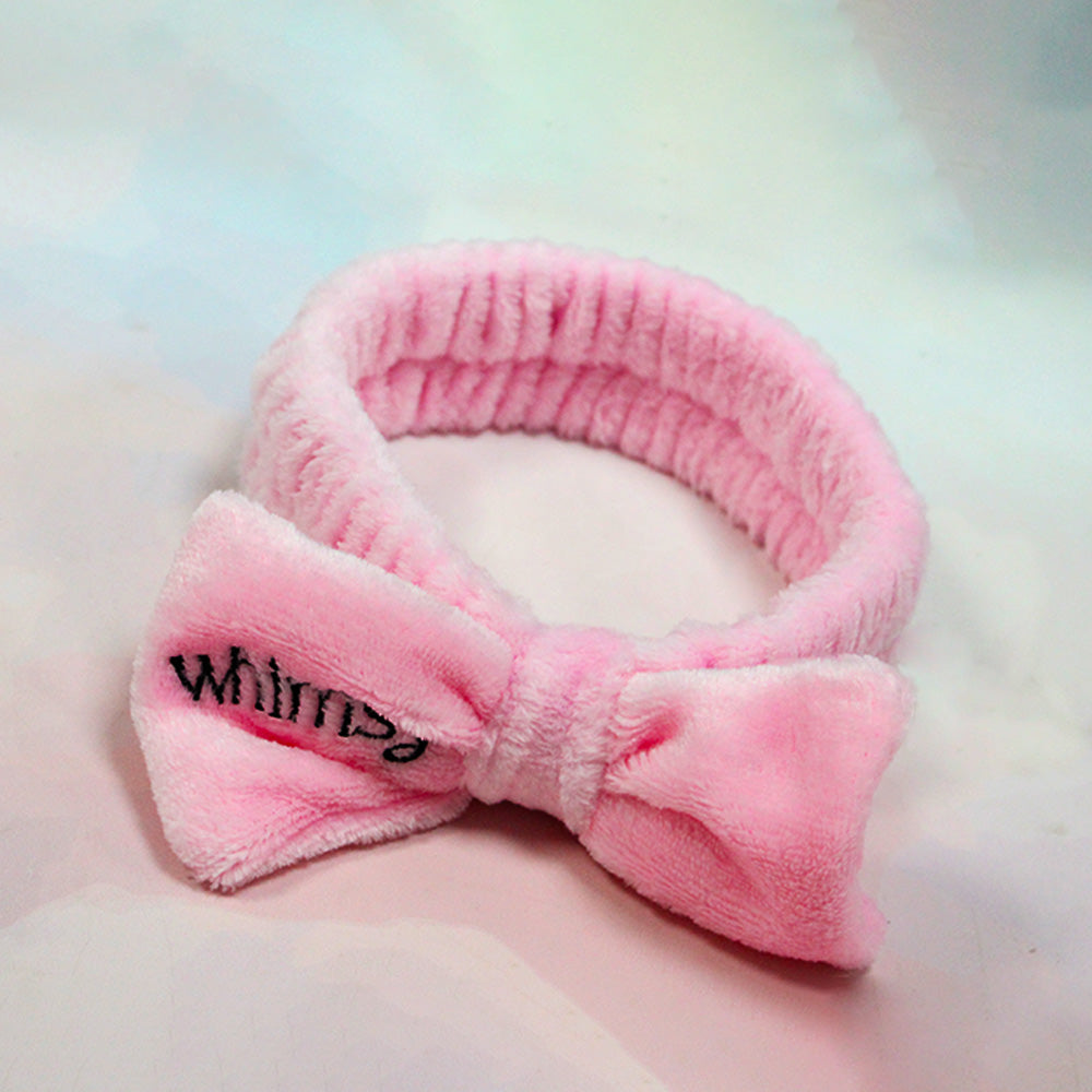 Whimsy Pink Plush Bow Hairband