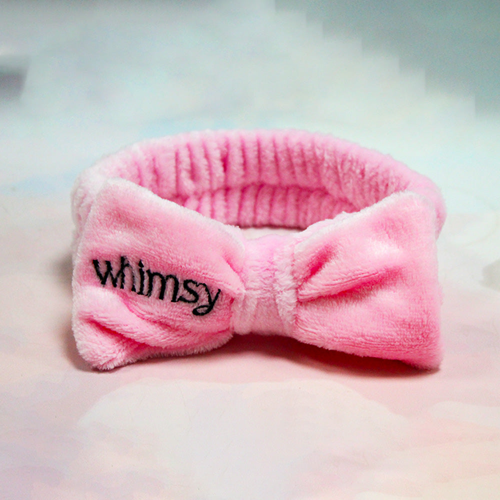 Whimsy Pink Plush Bow Hairband
