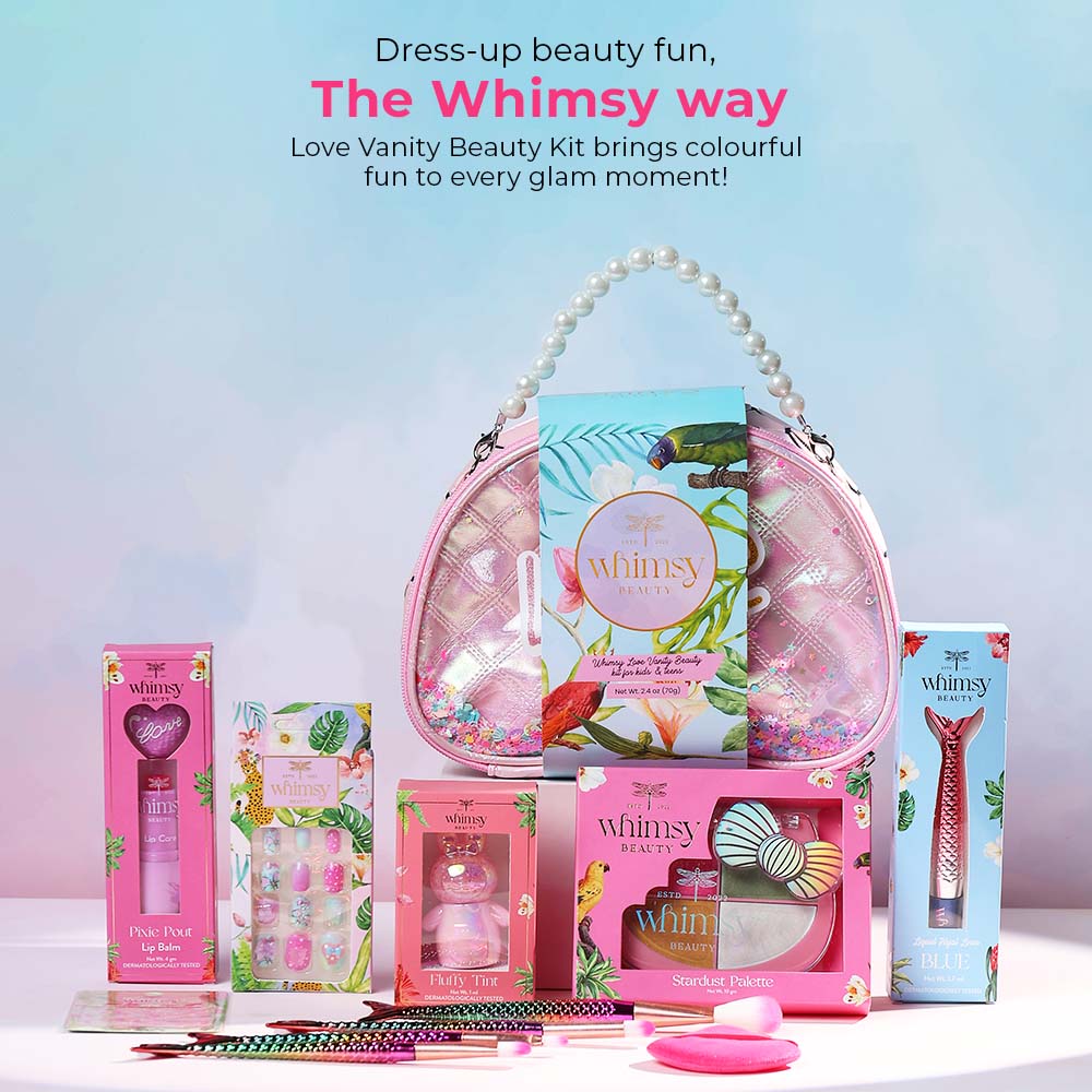 Whimsy Love Vanity Beauty Kit For Kids & Teens - Pack of 11