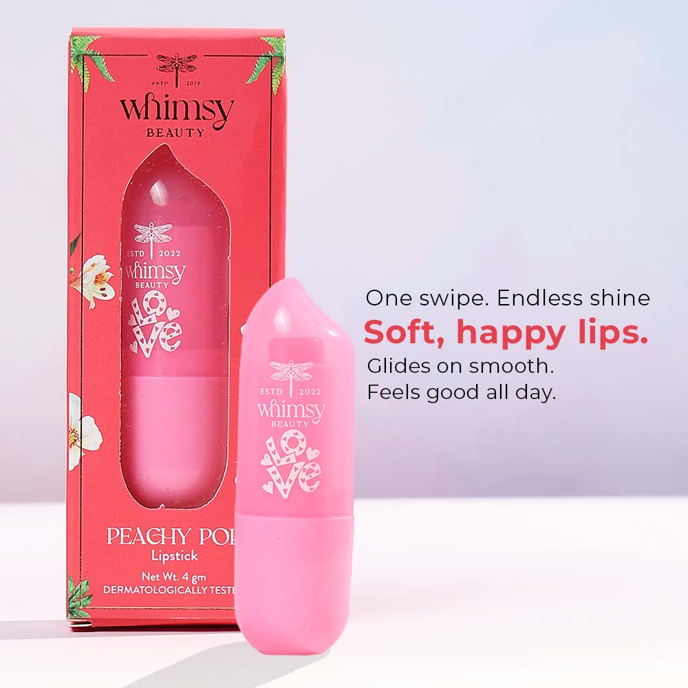 Whimsy Peachy Pop - Lipstick (Peach) - 4gm