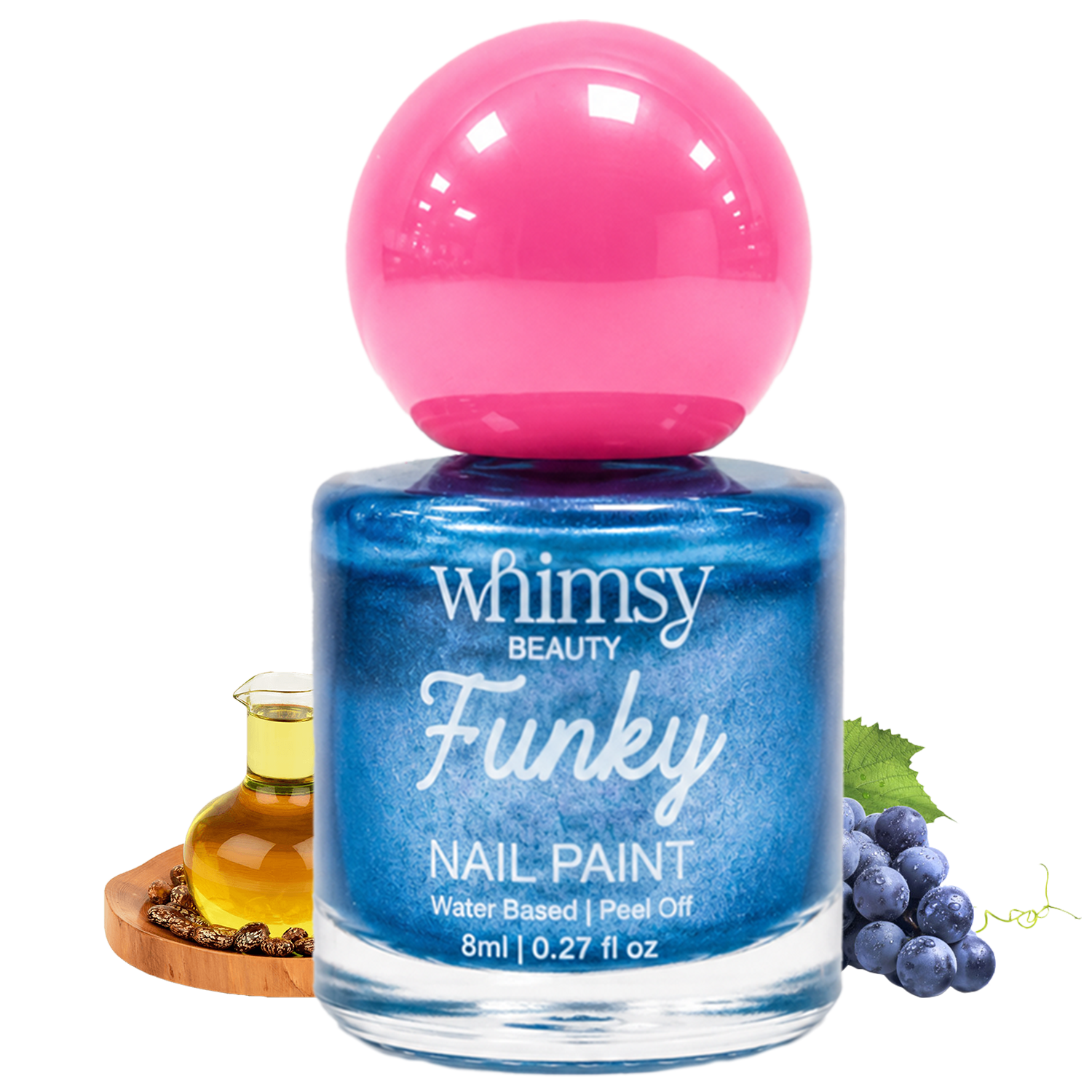 Whimsy Funky Blue Glitter Nailpaint - 8ml