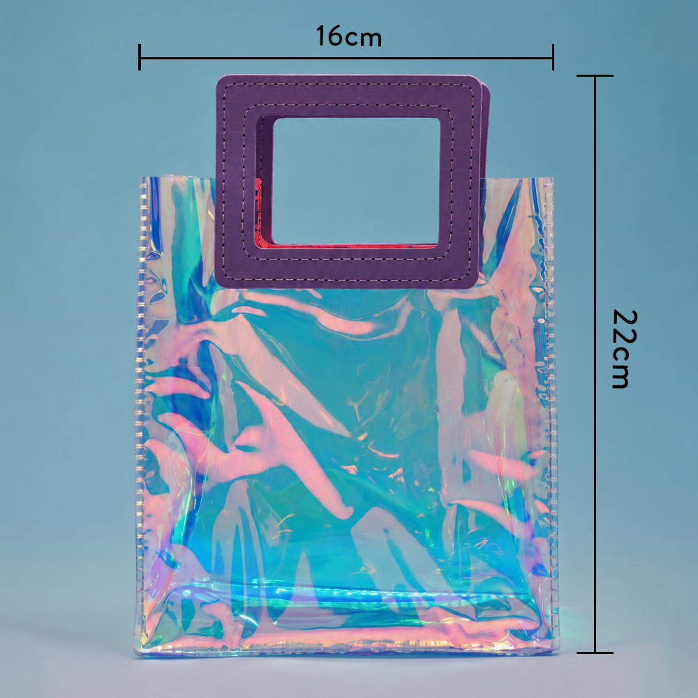 Whimsy Cute Rainbow Holographic Mini Tote Bag (16x22cm)