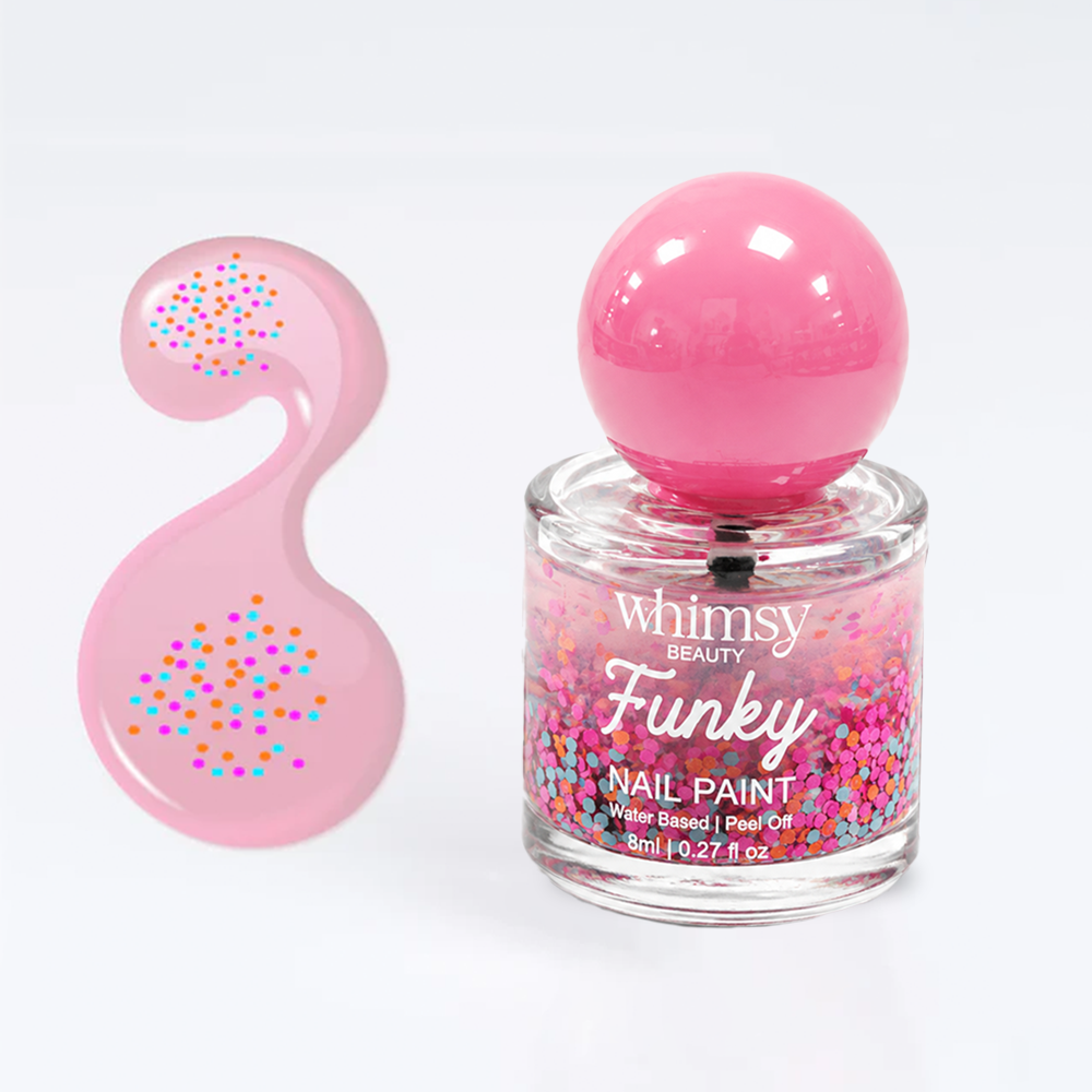 Whimsy Funky Coloured Glitter Nail Paint - 8ml