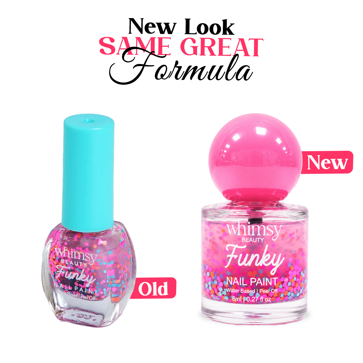 Whimsy Funky Coloured Glitter Nail Paint - 8ml