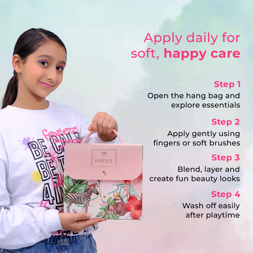 Whimsy Pretty Hang Bag Beauty Kit For Kids & Teens - Pack of 9