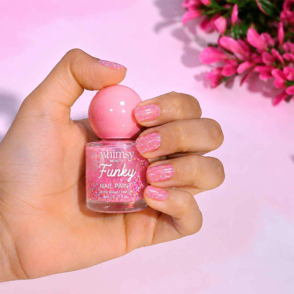 Whimsy Funky Coloured Glitter Nail Paint - 8ml