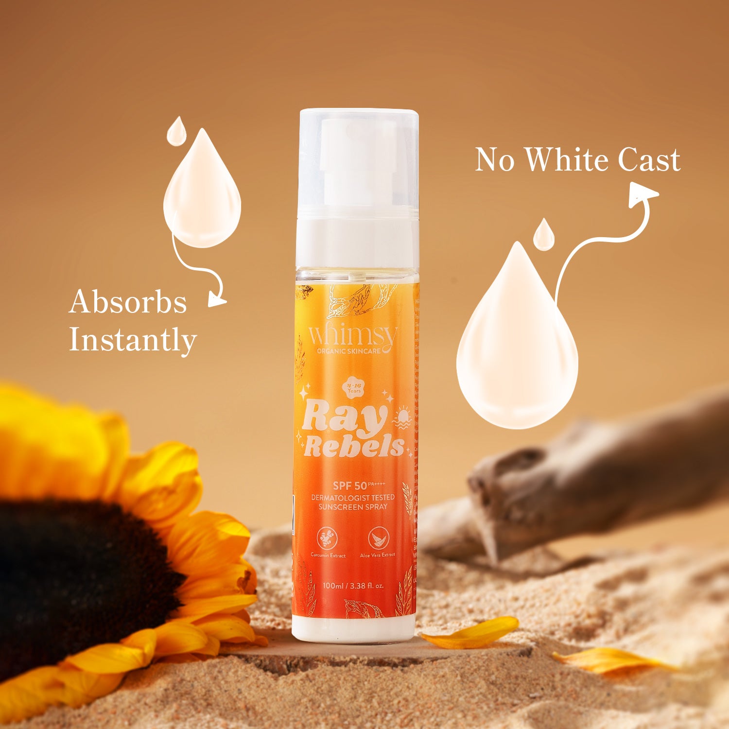 Whimsy Ray Rebels Sunscreen Spray - 100 ML (4-16 Years)