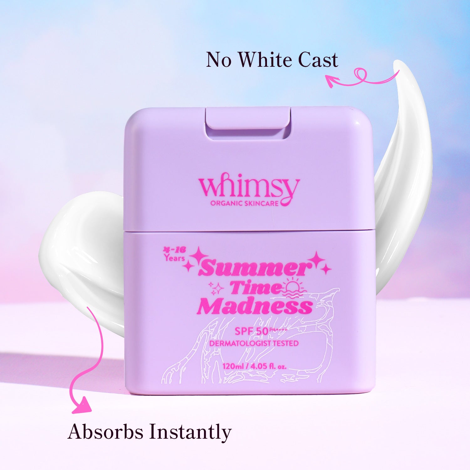 Whimsy Summer Time Madness Sunscreen 50+ - 120 ML (4-16 Years)