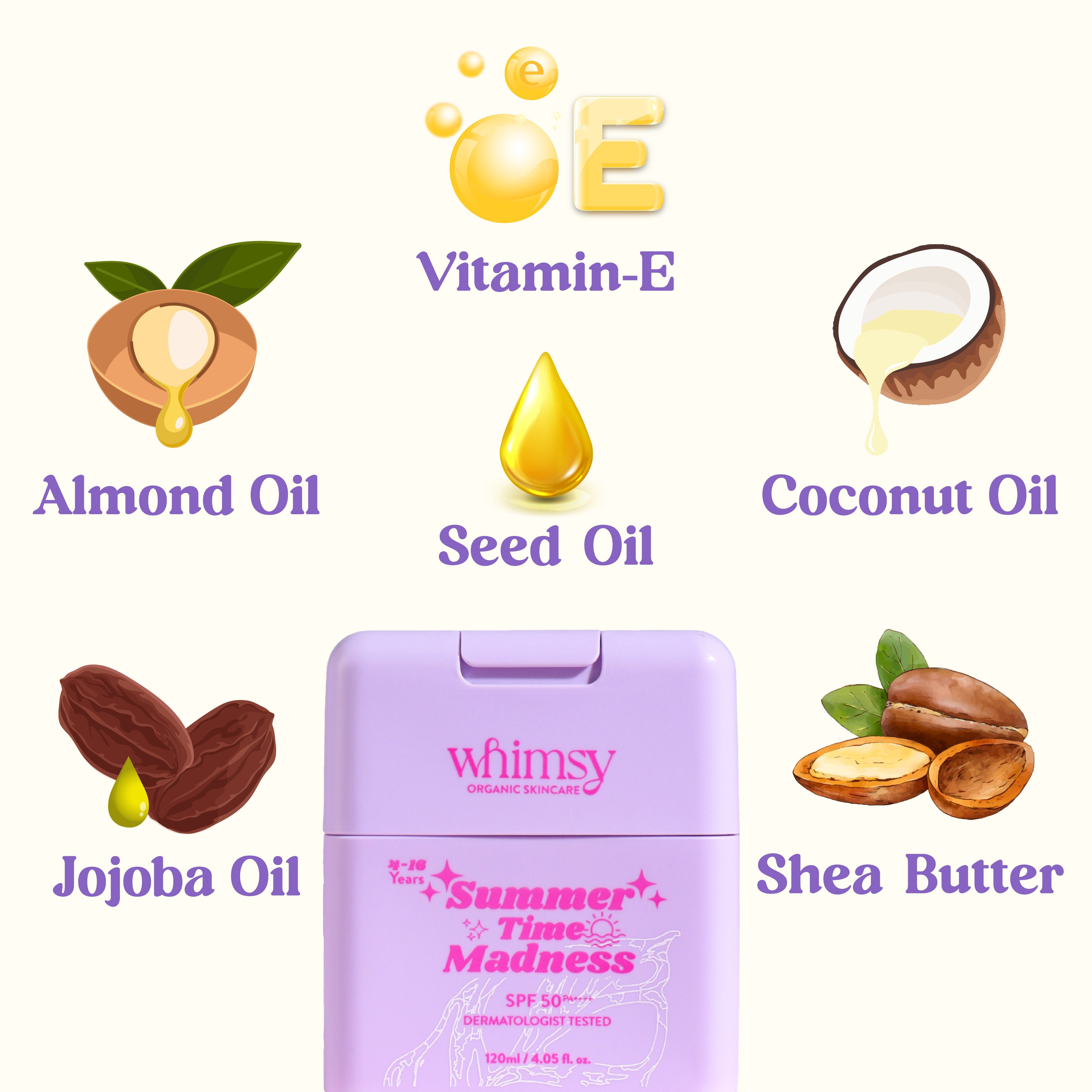 Whimsy Summer Time Madness Sunscreen 50+ - 120 ML (4-16 Years)