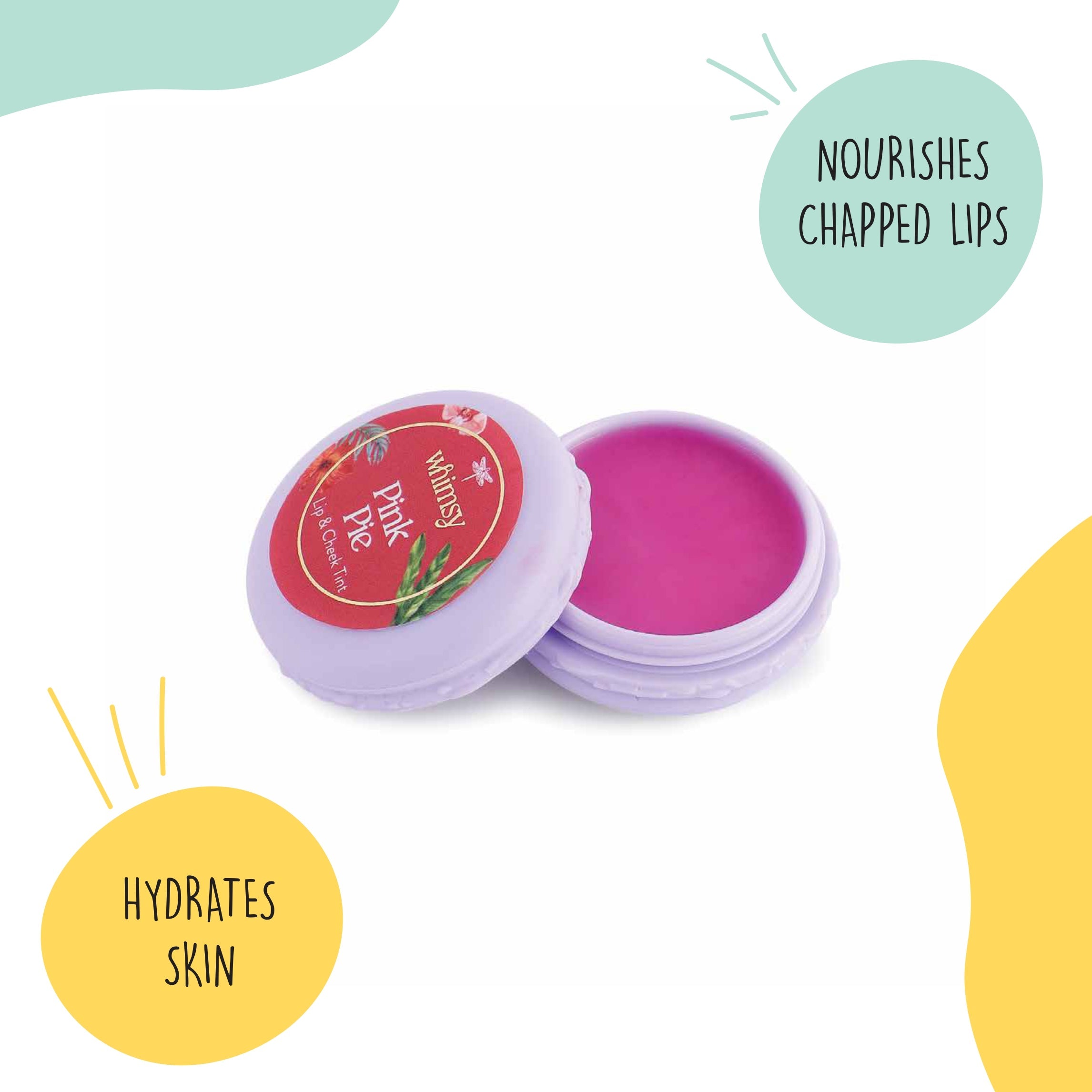 Combo of Lip & Cheek Tints - Pink Pie, Coral Wave and Red Dew For Teen and Preteen Girls