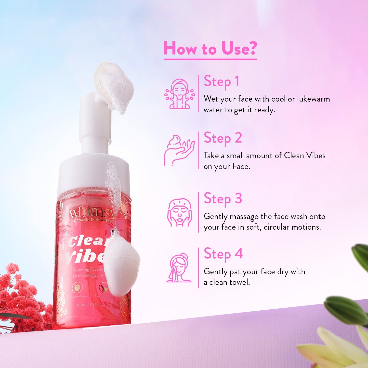 Whismy Clean Vibes Foaming Face Wash