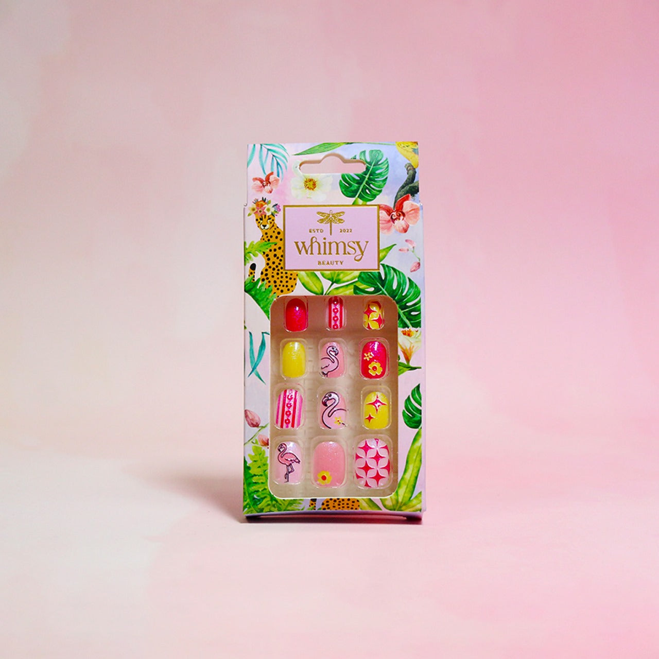 Whimsy Flamingo Press ON Nails