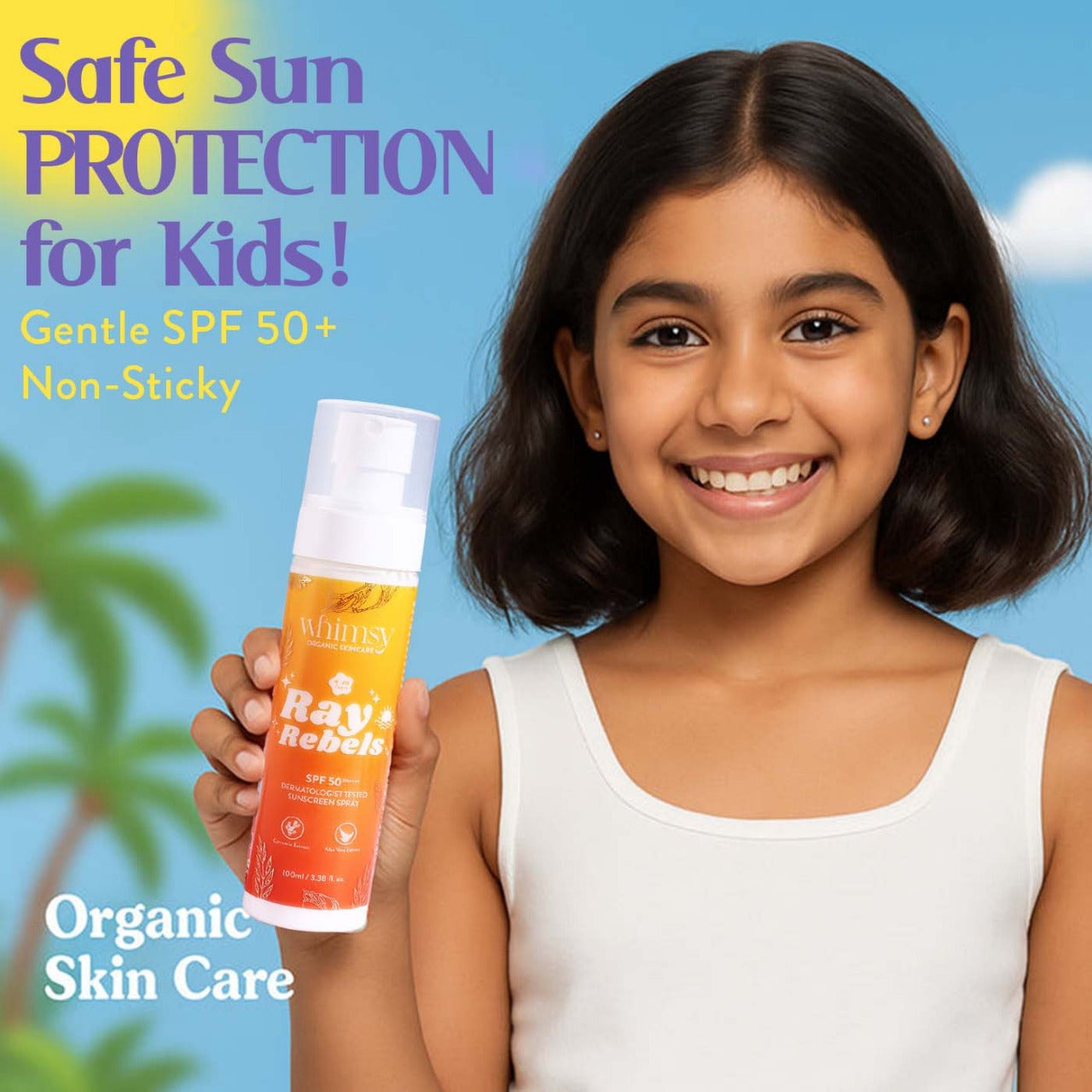 Whimsy Ray Rebels Sunscreen Spray - 100 ML (4-16 Years)