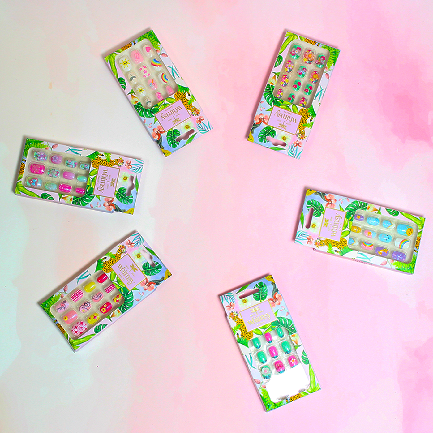 Whimsy Flamingo Press ON Nails