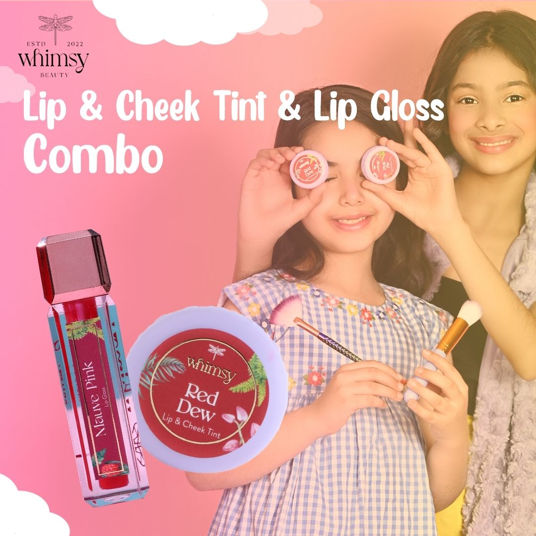 Combo of - Gloss ‘N’ Go - Lip Gloss and Red Dew- Lip & Cheek Tint For Teens