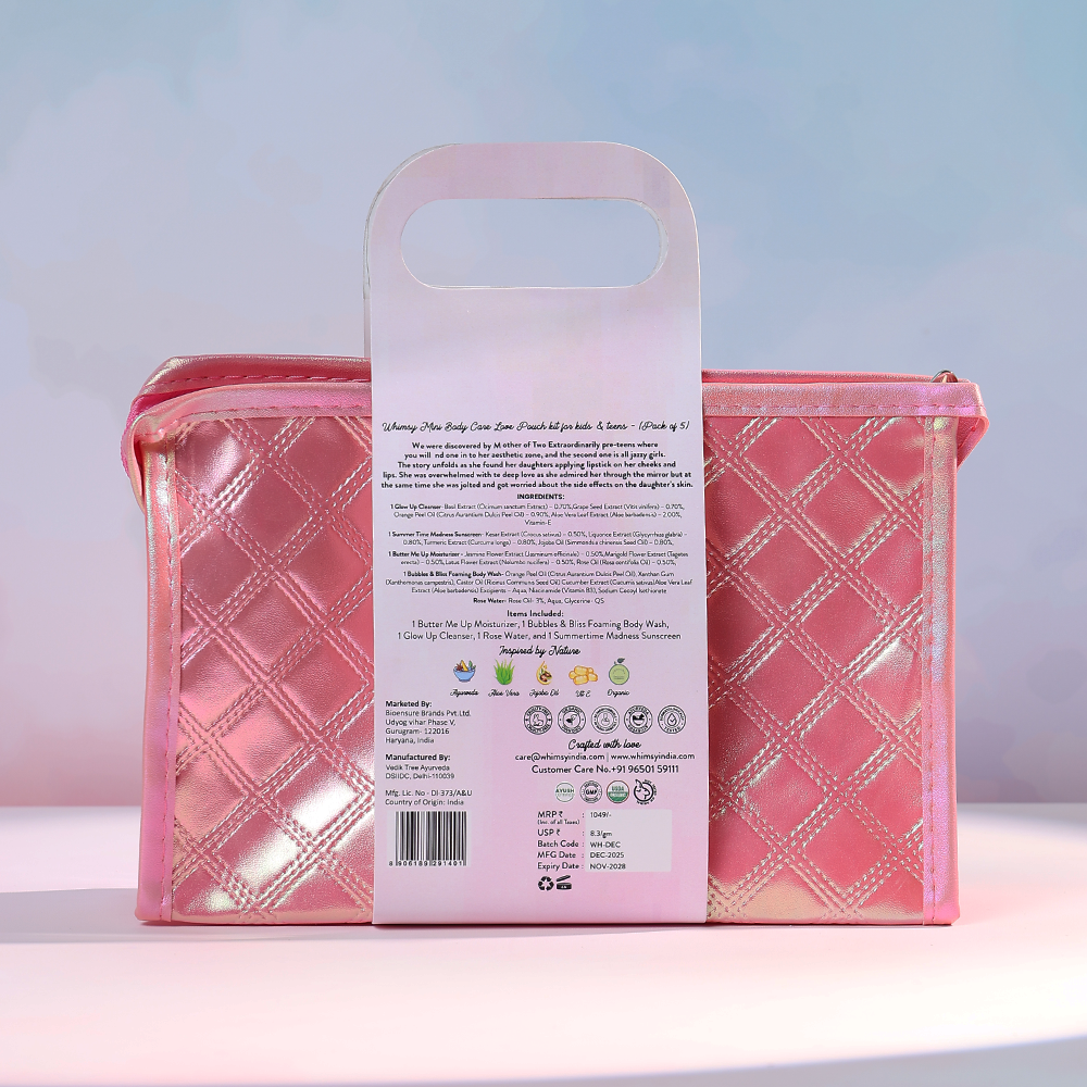 Whimsy Mini Body Care Love Pouch Kit For Kids & Teens