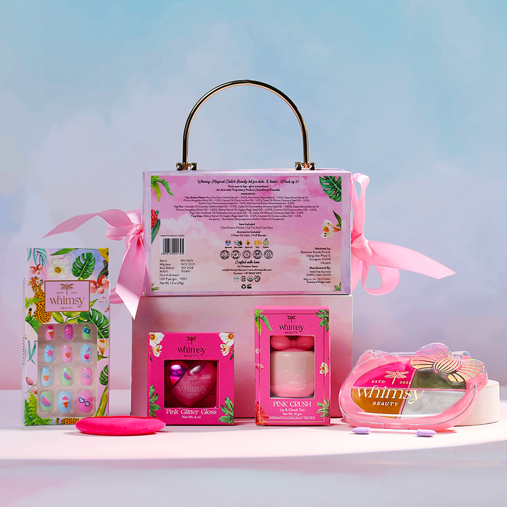 Whimsy Magical Clutch Beauty Kit For Kids & Teens - Pack of 5