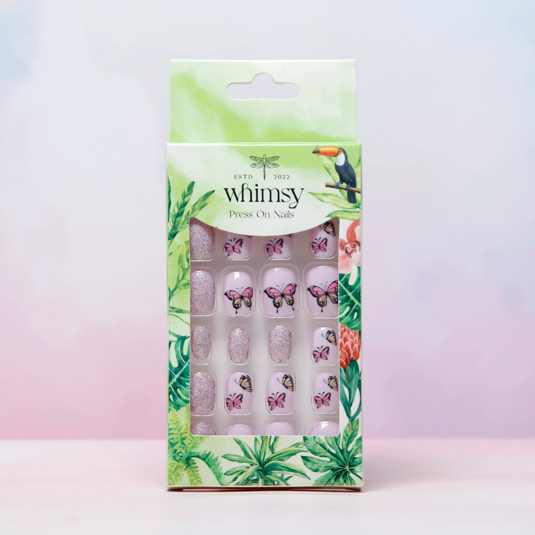 Whimsy Butterfly Press ON Nails