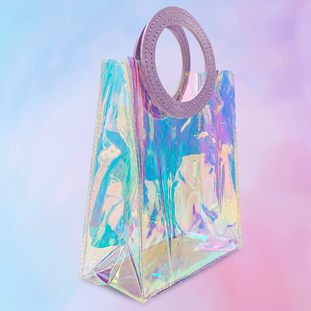 Whimsy Holographic Rainbow Beauty & Travel Pouch 16 x 24 cm