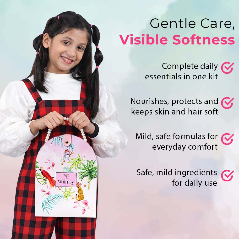 Whimsy Gentle Care Skin and Hair Essentials Kit - Pack of 5