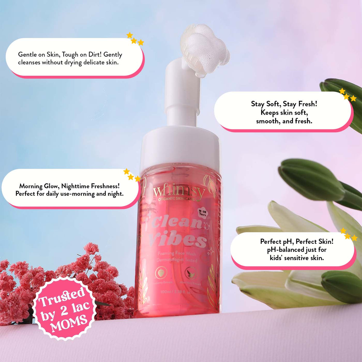 Whimsy Clean Whismy Clean Vibes Foaming Face Wash - 100ml