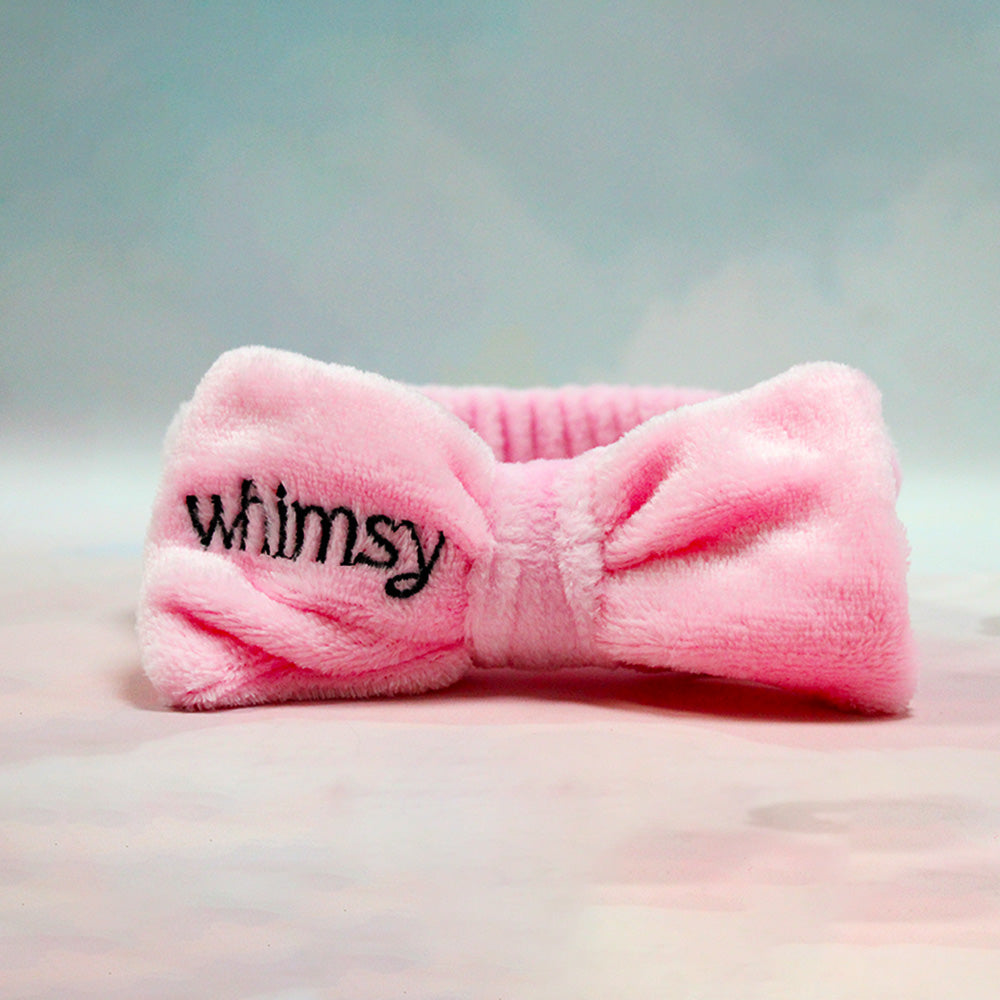 Whimsy Pink Plush Bow Hairband