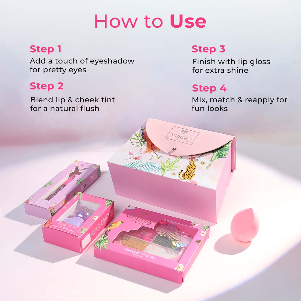 Whimsy Blush & Glow Beauty Kit -Pack of 4