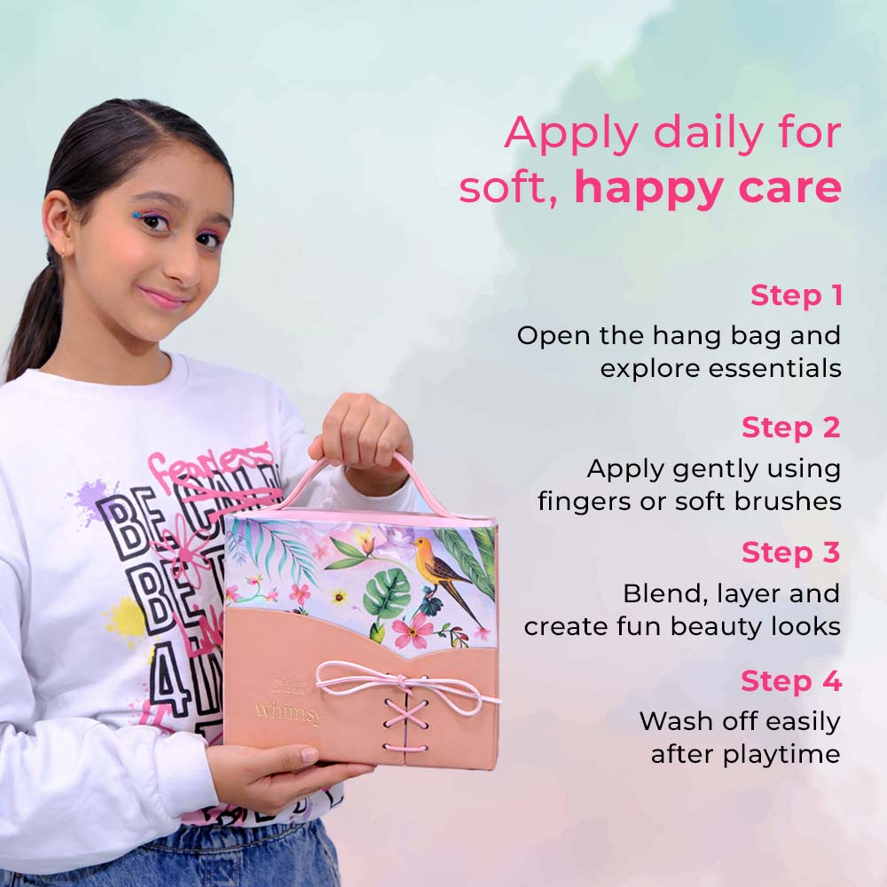 Whimsy Pretty Hang Bag Beauty Kit For Kids & Teens - Pack of 9