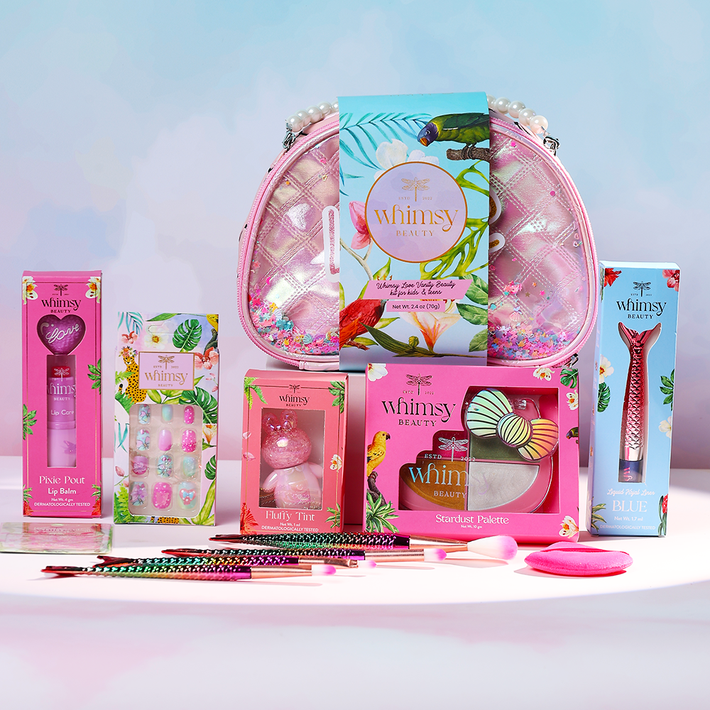 Whimsy Love Vanity Beauty Kit For Kids & Teens - Pack of 11