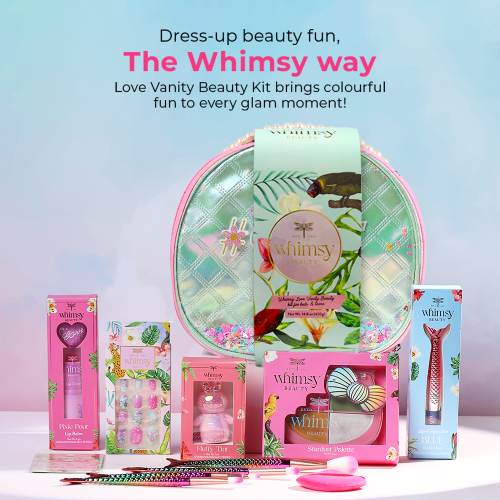 Whimsy Love Vanity Beauty Kit For Kids & Teens - Pack of 11