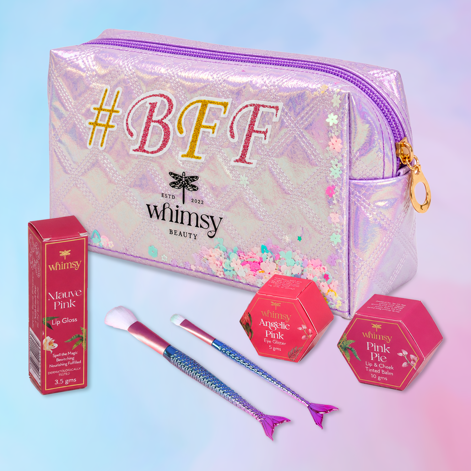 Whimsy Glitters Pouch Beauty Kit - Pack of 5