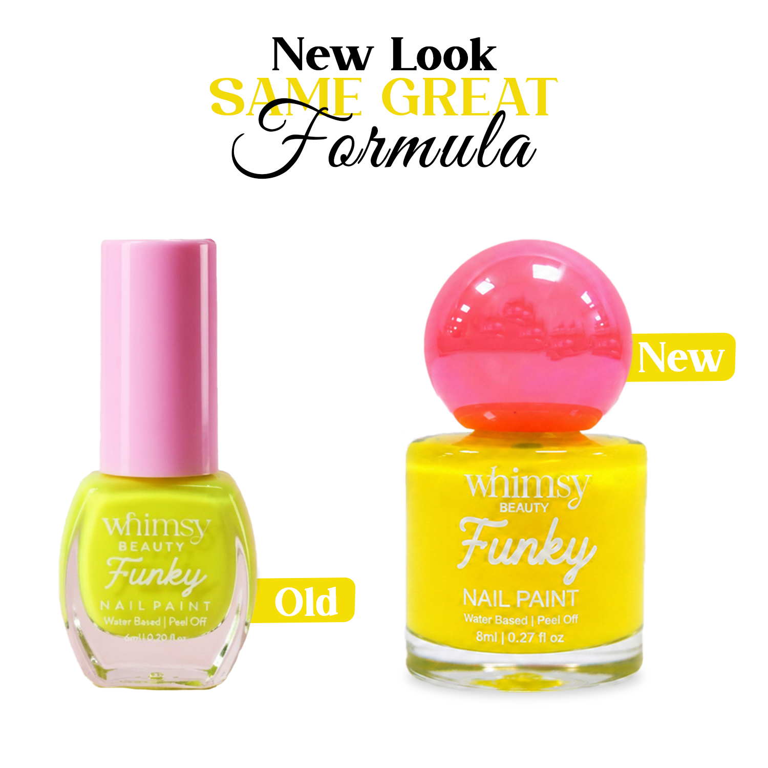 Whimsy Funky Nail Paint Kit- 4 Nail Paints and 2 Nail Stickers(Pack of 6)