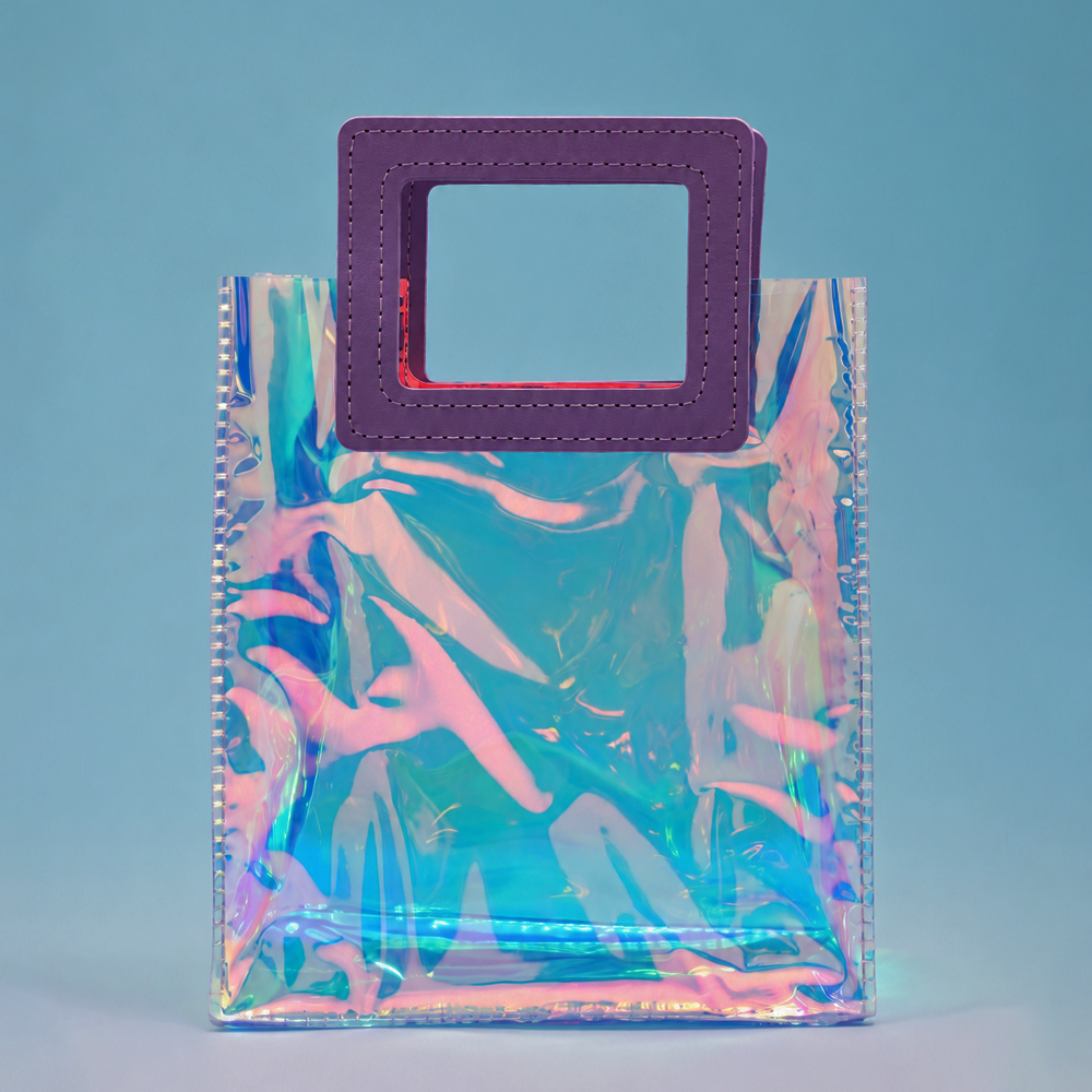 Whimsy Cute Rainbow Holographic Mini Tote Bag (16x22cm)