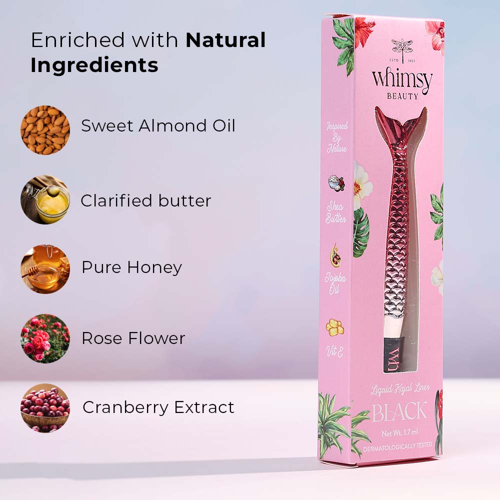 Mermaid Liquid Kajal Liner- Black