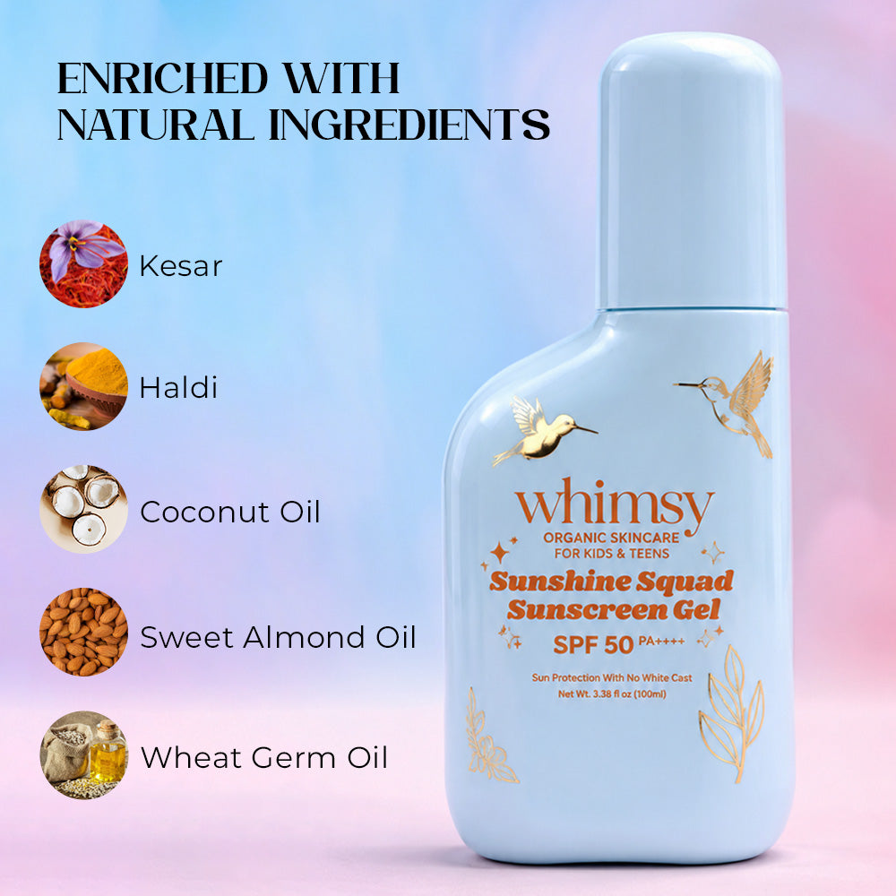 Whimsy Sunshine Squad Sunscreen Gel SPF 50 PA++++ - 100ml