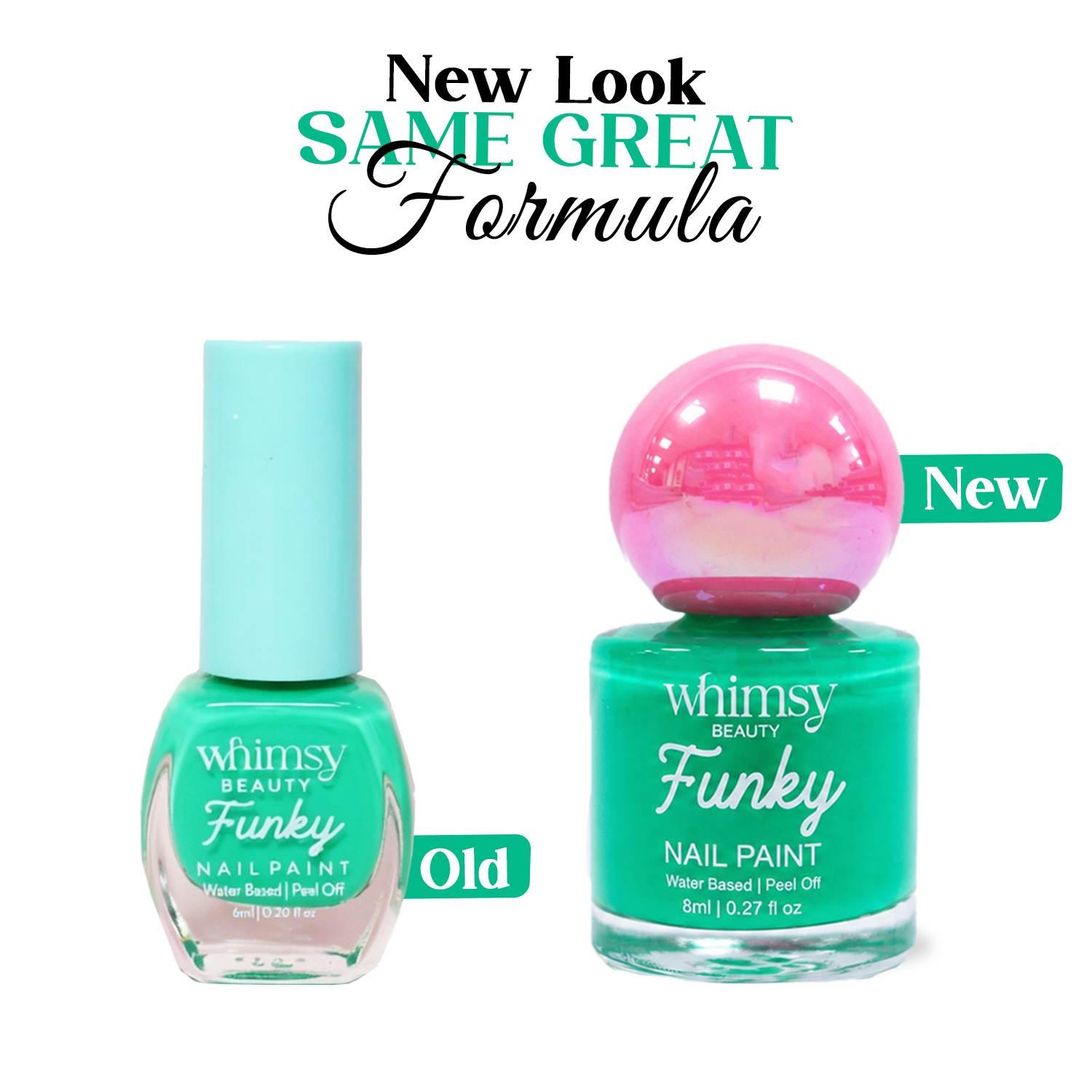 Whimsy Funky Nail Paint Kit- 4 Nail Paints and 2 Nail Stickers(Pack of 6)