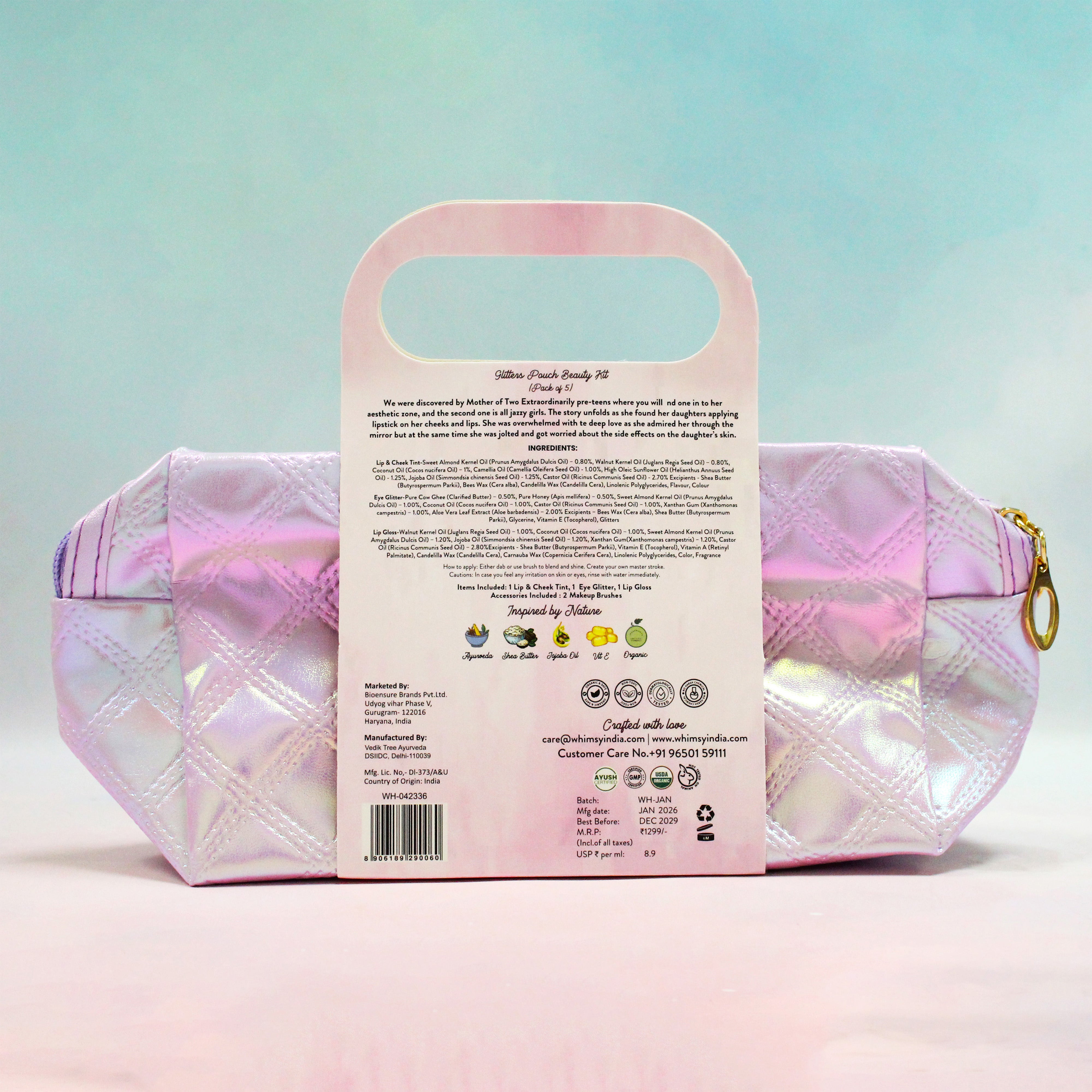 Whimsy Glitters Pouch Beauty Kit - Pack of 5