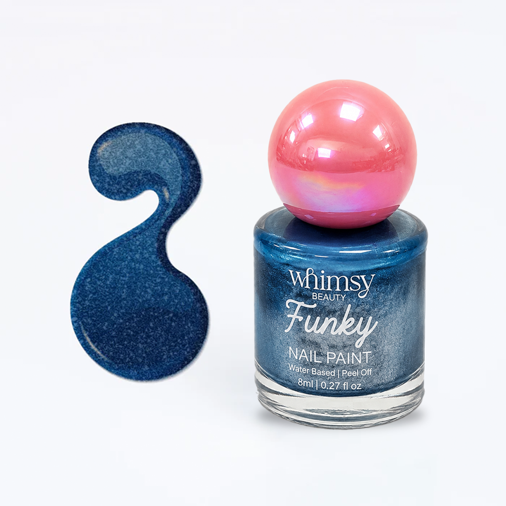 Whimsy Funky Blue Glitter Nailpaint - 8ml