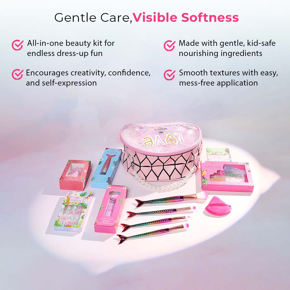 Whimsy Love Vanity Beauty Kit For Kids & Teens - Pack of 11