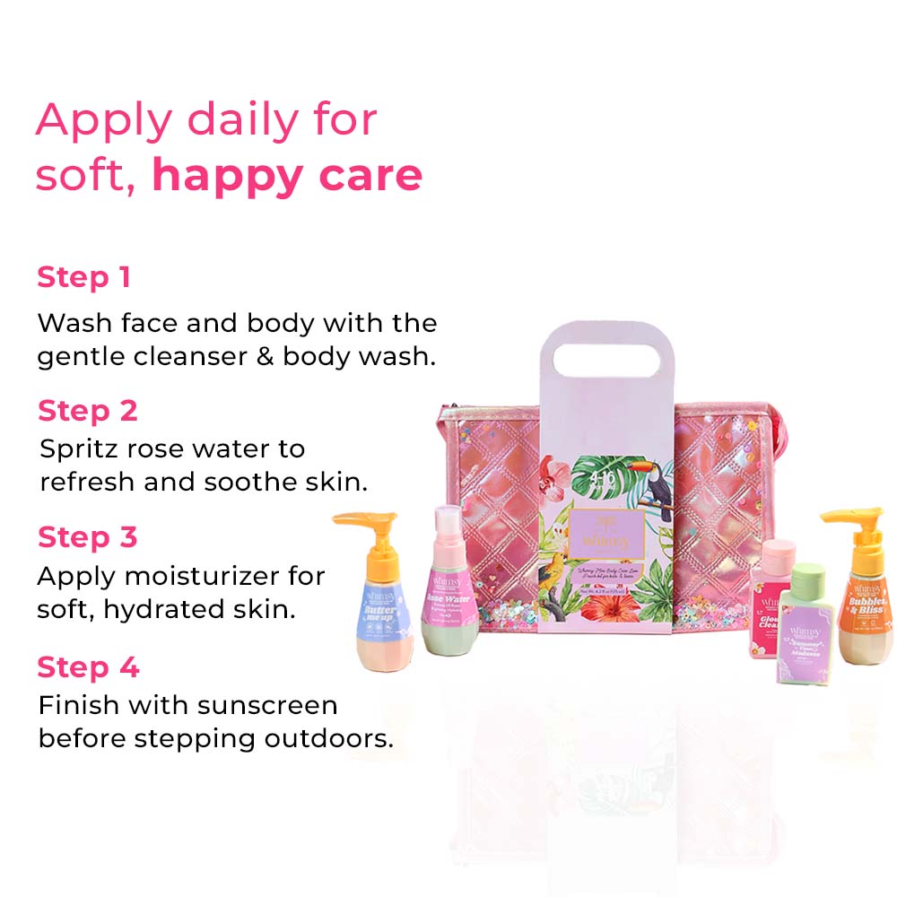 Whimsy Mini Body Care Love Pouch Kit For Kids & Teens