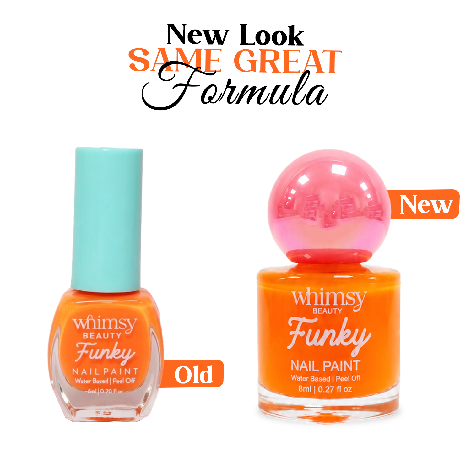 Whimsy Funky Nail Paint Kit- 4 Nail Paints and 2 Nail Stickers(Pack of 6)