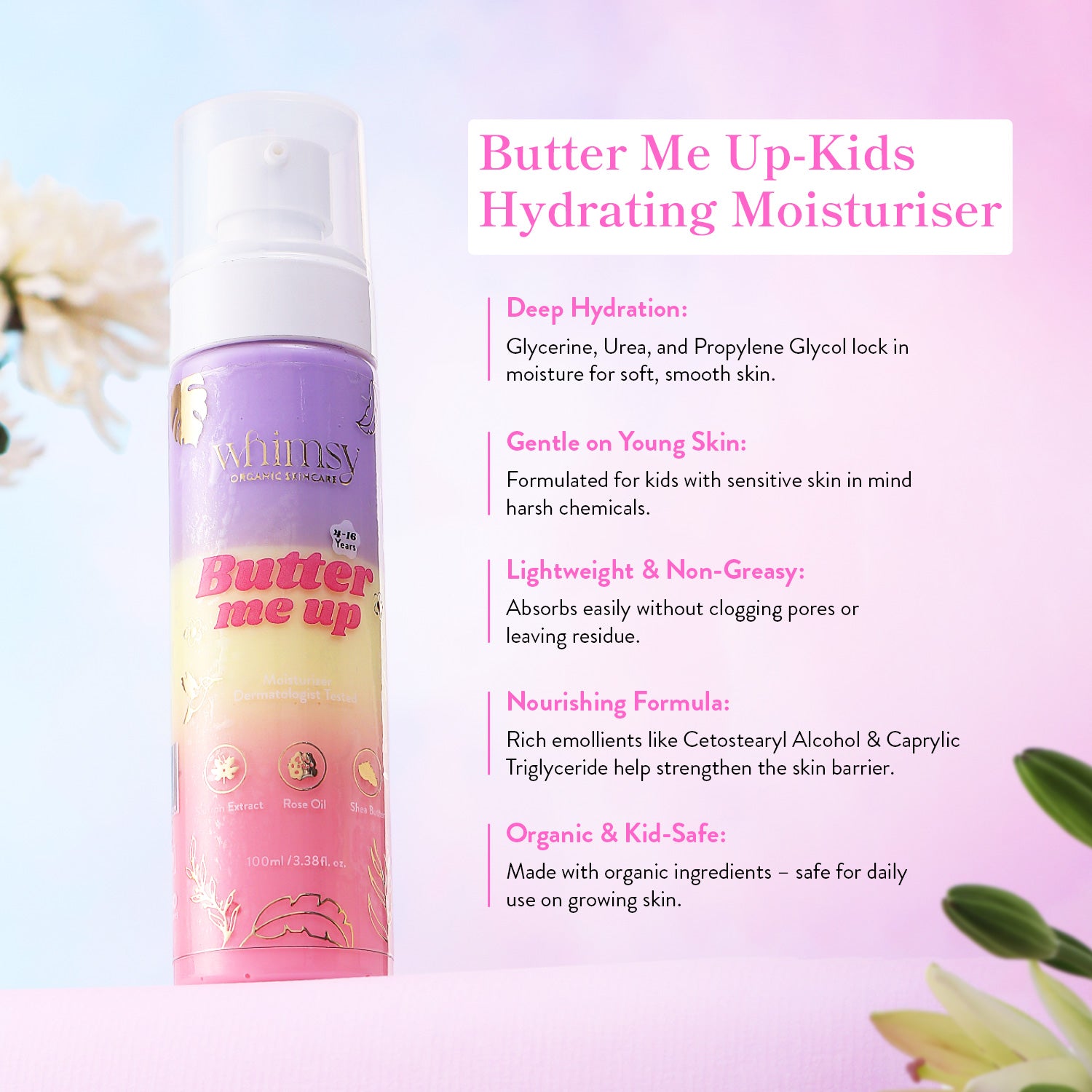 Whimsy Butter Me UP Moisturizer - 100 ML (4-16 Years)