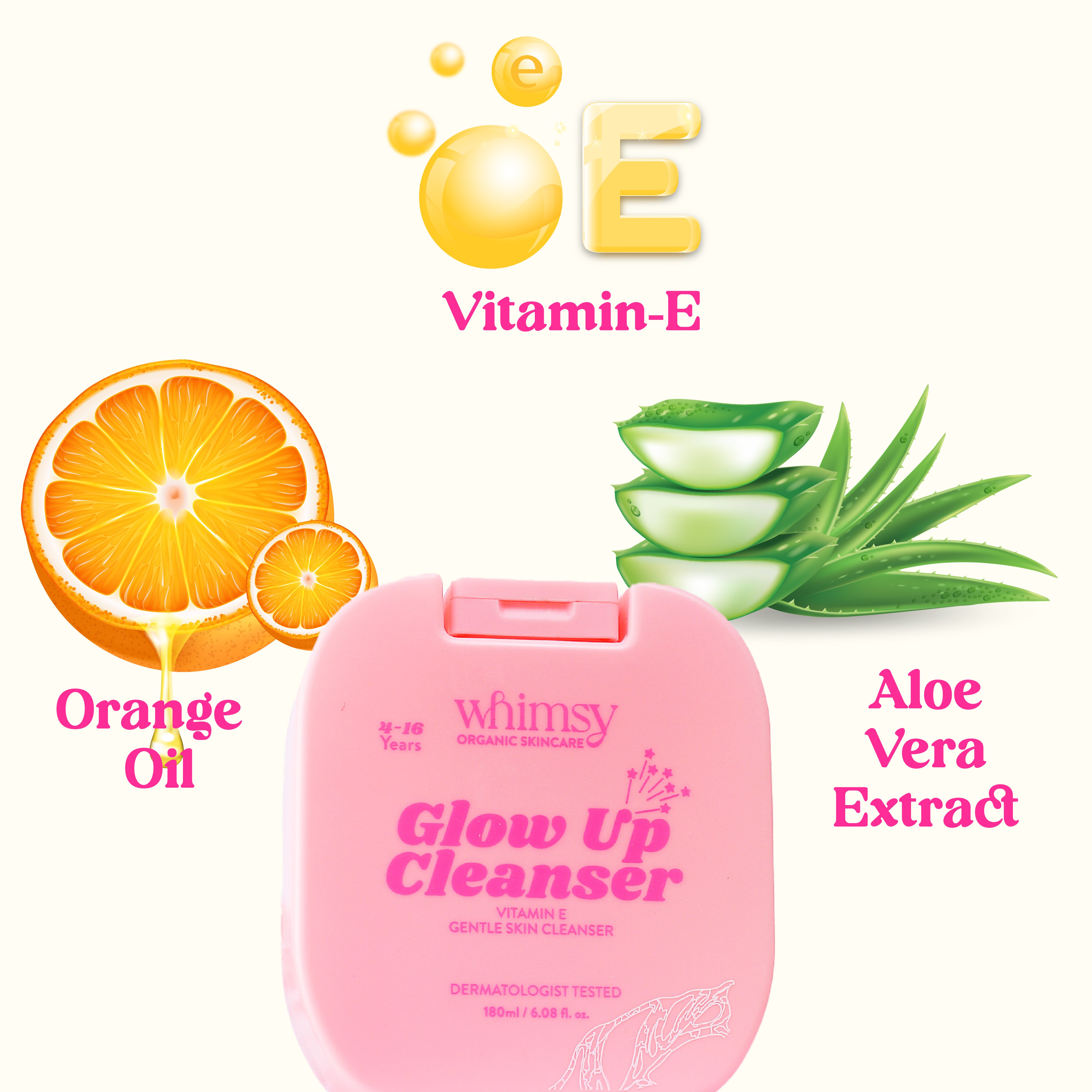 Whimsy Glow Up Face & Body Cleanser - Vitamin E (4-16 Years)