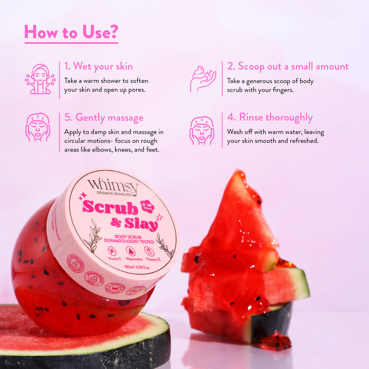 Whimsy Kiwi & Watermelon Body Scrub Combo